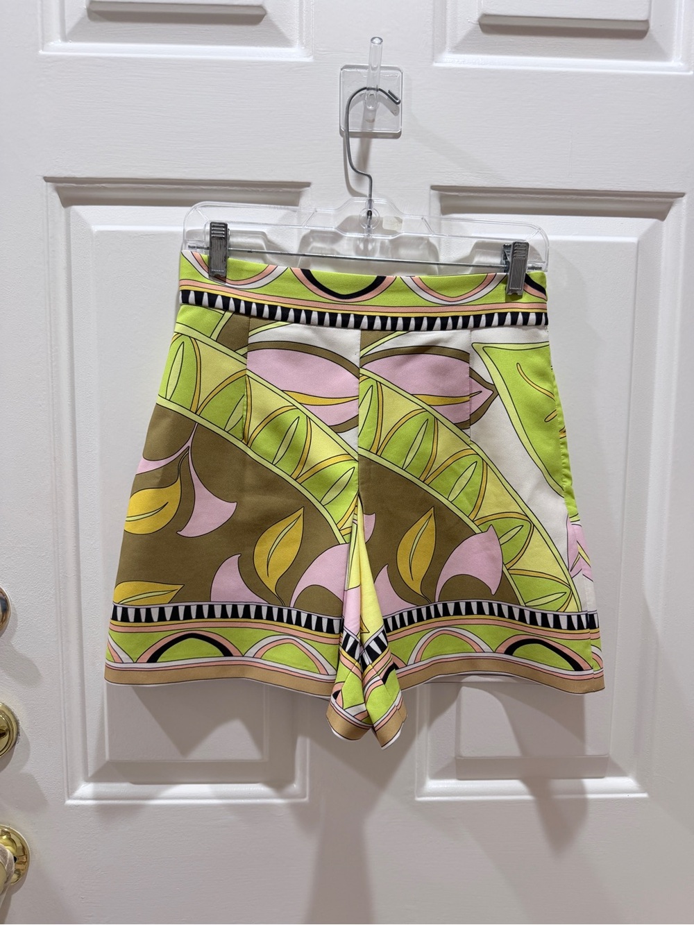 Zara Lime Green, Pink & Brown Printed Skort